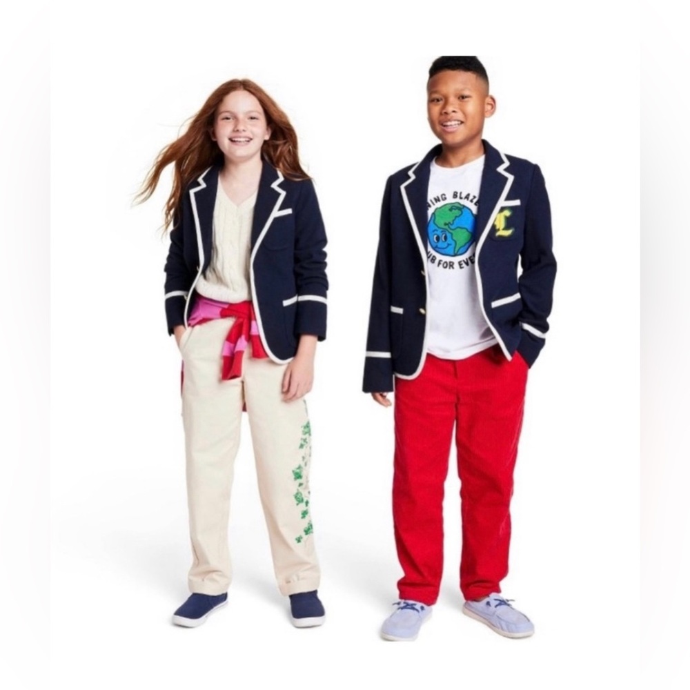 Rowing Blazers Kids Navy Jacket with White Trim